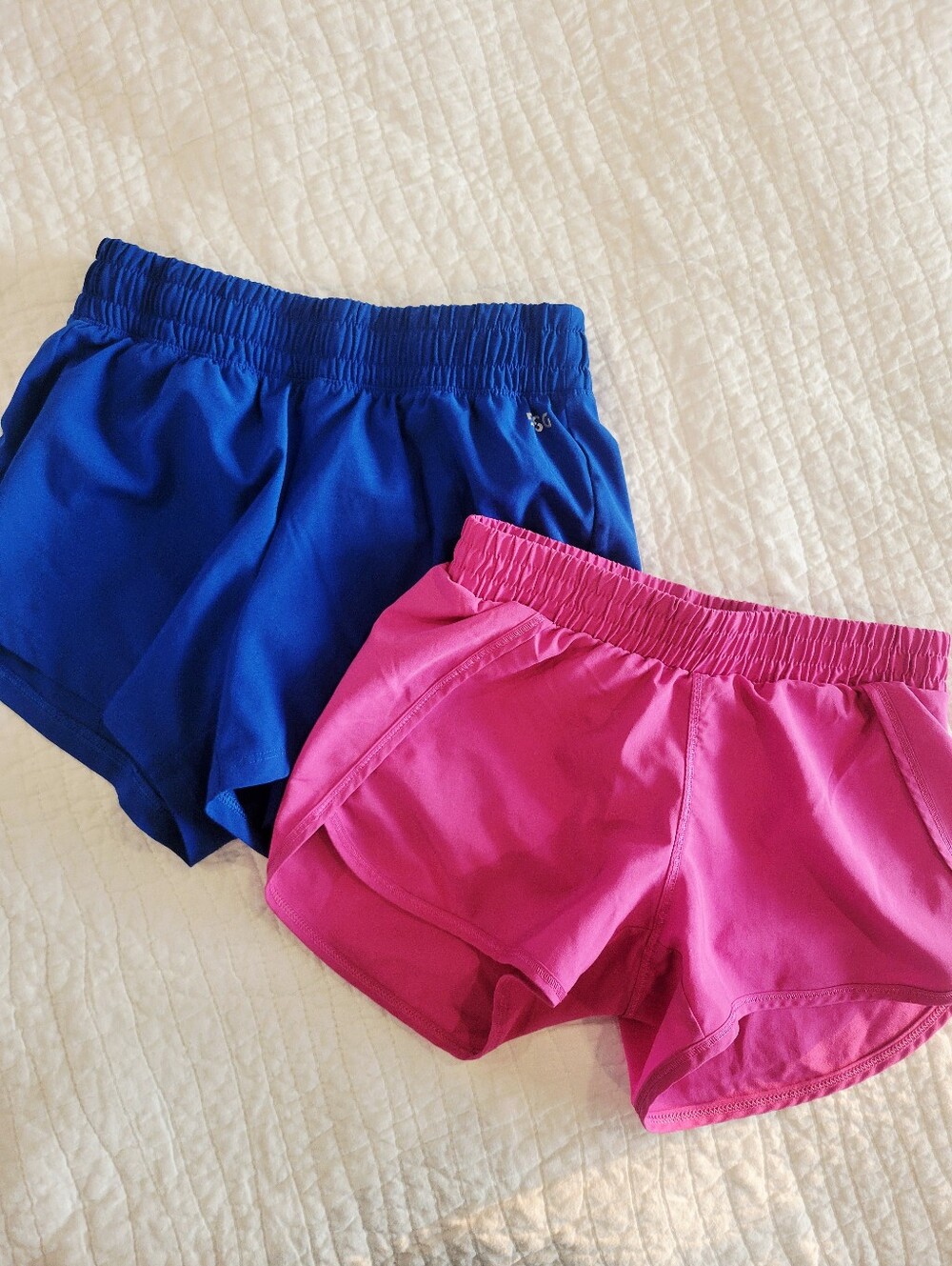 Lot Of 2 Girls' Athletic Shorts in Blue and Pink